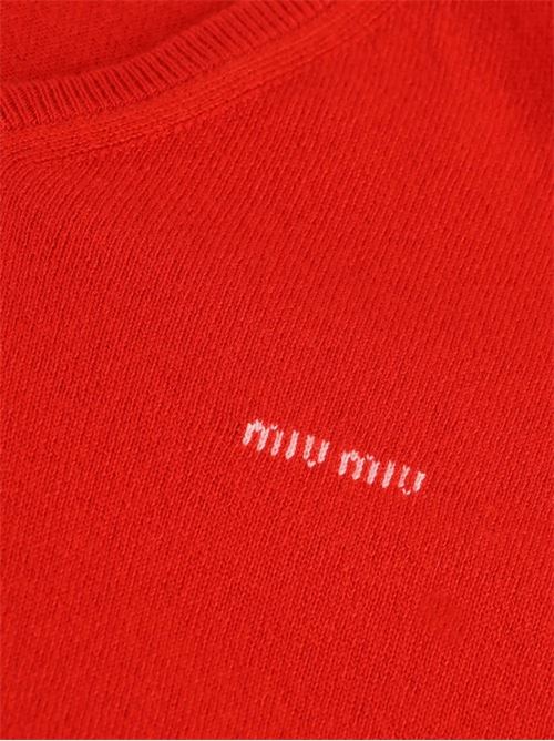 Maglia con scollo a V MIU MIU | MML07A13S1F0011